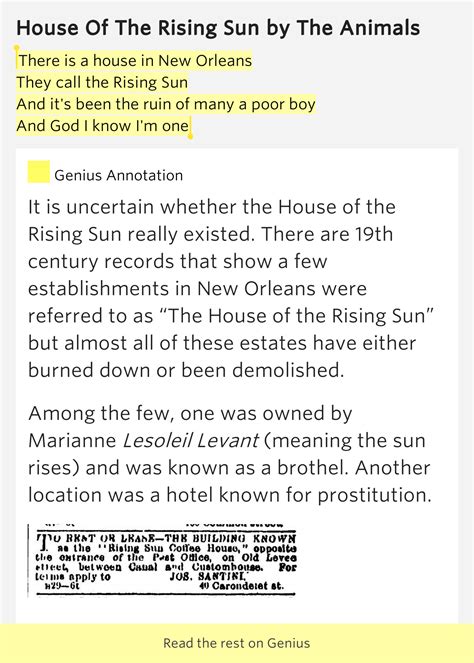 there is a house in new orleans songtext